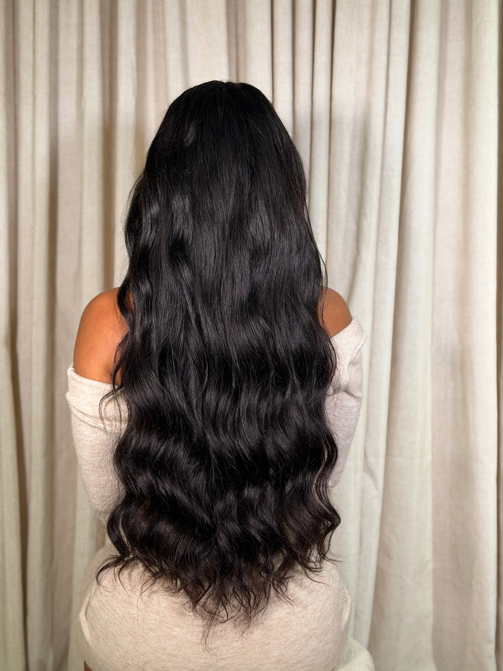 Peluca Amanda Ondulada 35” Cabello 100% Humano HD 5x5 Alta Densidad