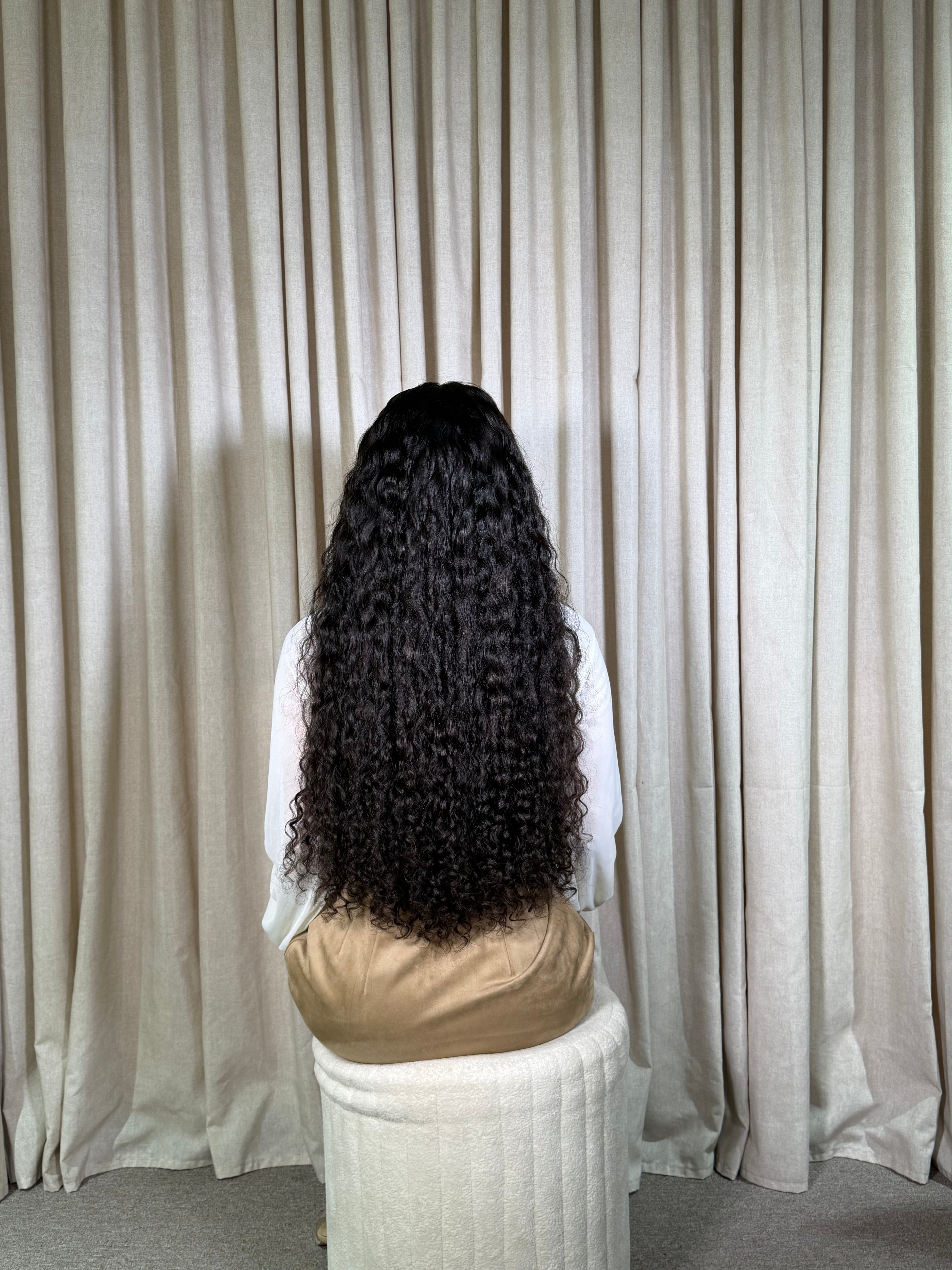 Peluca Jicel Crespo 36” Cabello 100% Humano Frontal 13x4 HD Densidad Natural