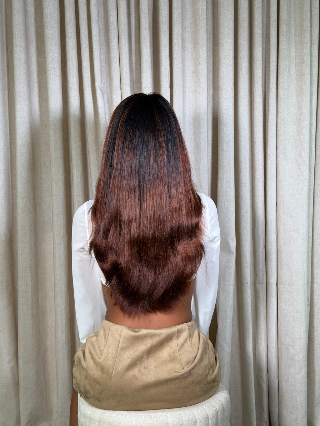 Peluca Estrella Corte Chocolate 25” Cabello 100% Humano HD 5x5 Densidad Natural